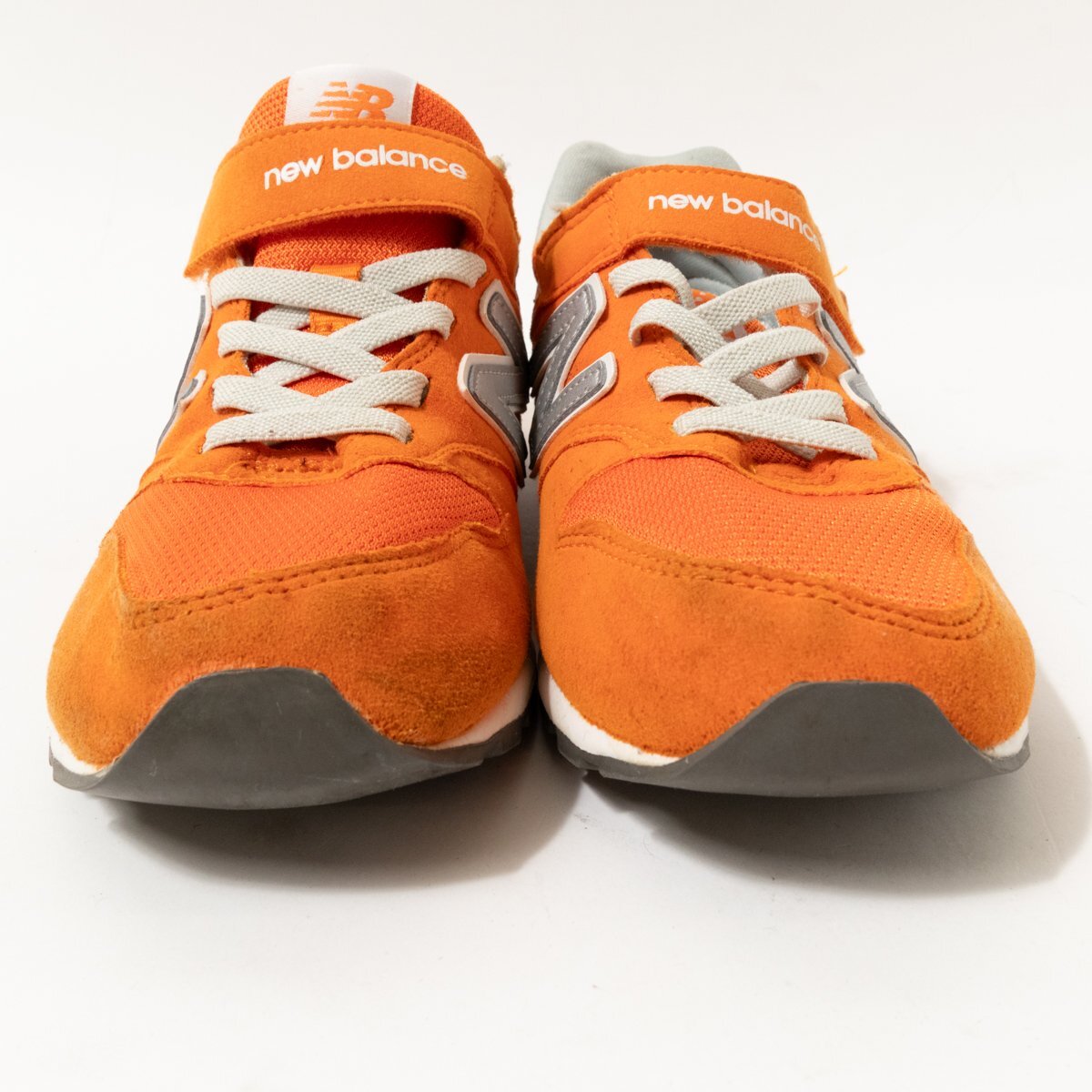 【1円スタート】new balance ニューバランス KV996-ORY ジュニア ローカットスニーカー シューズ オレンジ 23cm 合成皮革 メッシュ 子供靴_画像4