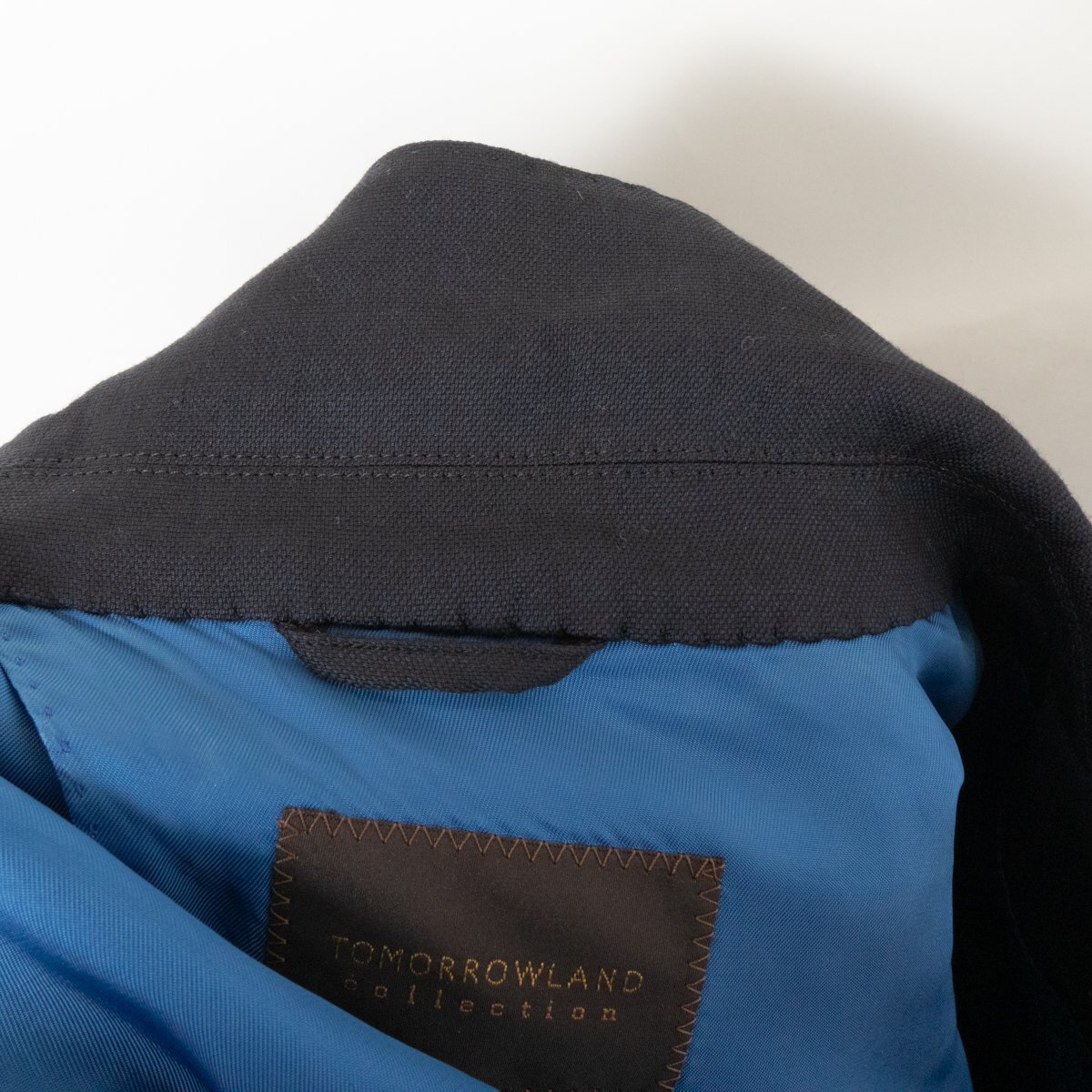 TOMORROWLAND collection トゥモローランド シングルジャケット 上着 肩パッドなし 36 ウール ブラック 黒 綺麗め カジュアル フォーマル_画像6
