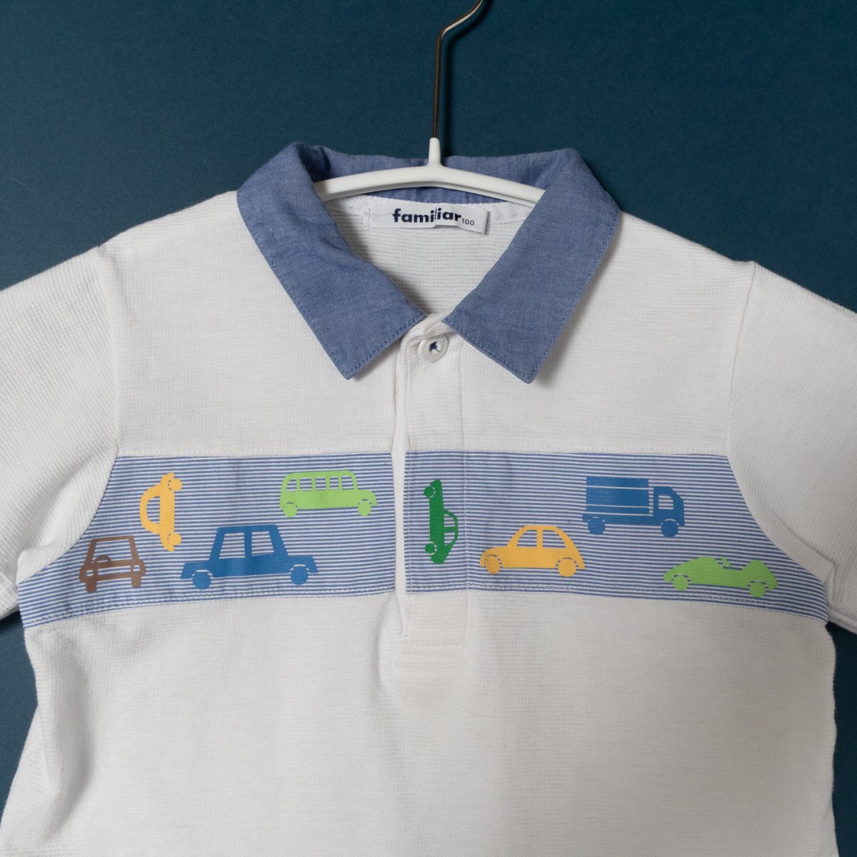  mail service 0 familiar Familia child clothes Kids polo-shirt short sleeves 100cm white print car man casual spring summer unusual material beautiful .....