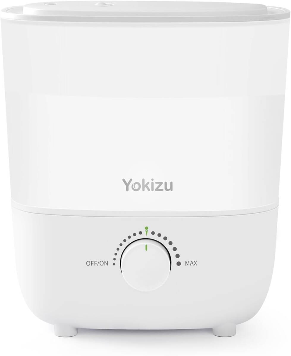 ホワイト Yokizu 加湿器 卓上 大容量 2.5L 小型 静音 アロマ 上から給水 超音波式 LEDライト 省エネ コンパクト