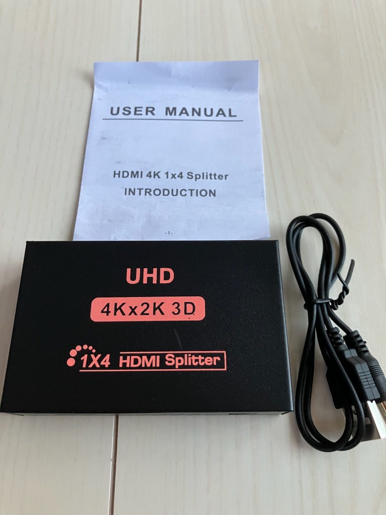 HDMIスプリッター 1入力4出力 4K分配器 4画面同時出力 3D 1080p_画像7