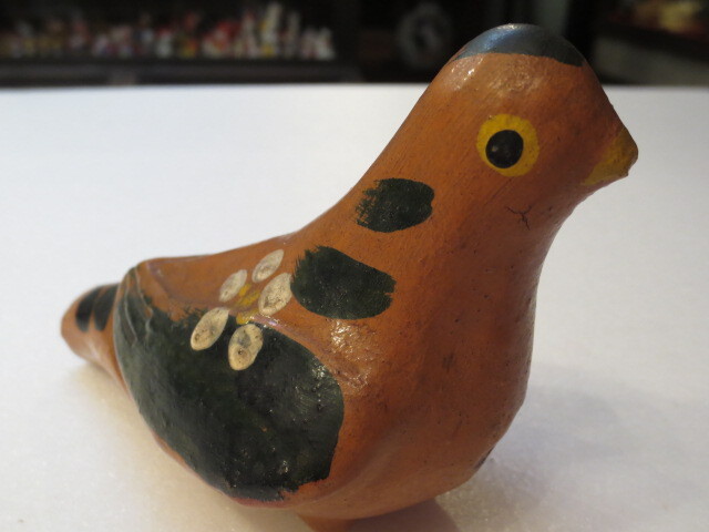 [.] old work . mountain dove pipe Saitama prefecture . earth toy earth doll earth pipe bird toy folkcraft goods 