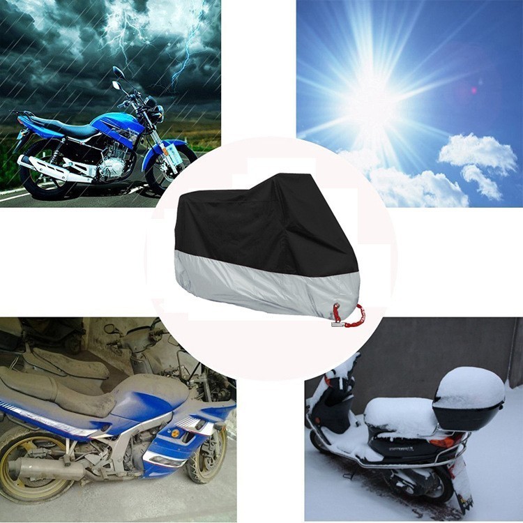 バイクカバー　迷彩　2XL 防雪　防水　保護カバー　大型　中型　オートバイ　盗難防止_画像2