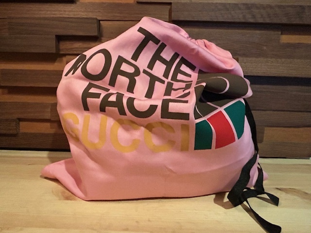 ♪送料無料★GUCCI × THE NORTH FACE★巾着★グッチ × ノースフェイス★バッグ★希少 非売品★ピンク★検索 パーカー レギンス adidas♪_画像1