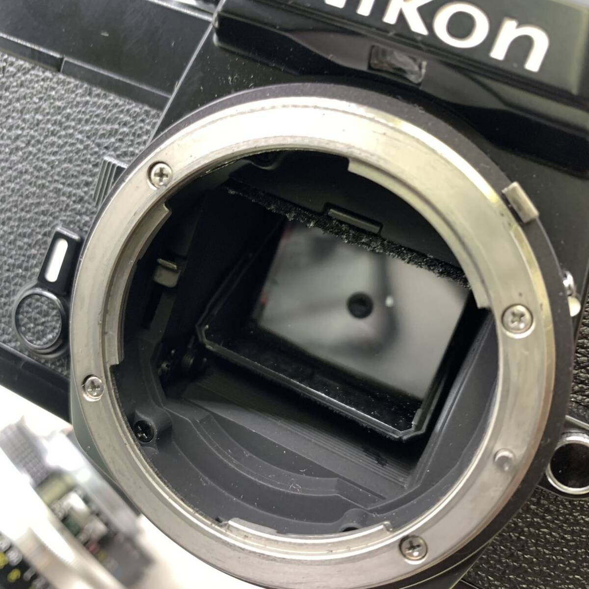 ★ML10368-2★ Nikon FE ボディ ブラック シャッター / レンズ4本 ストロボ 他/ ニコン 一眼レフカメラ フィルムカメラ の画像6