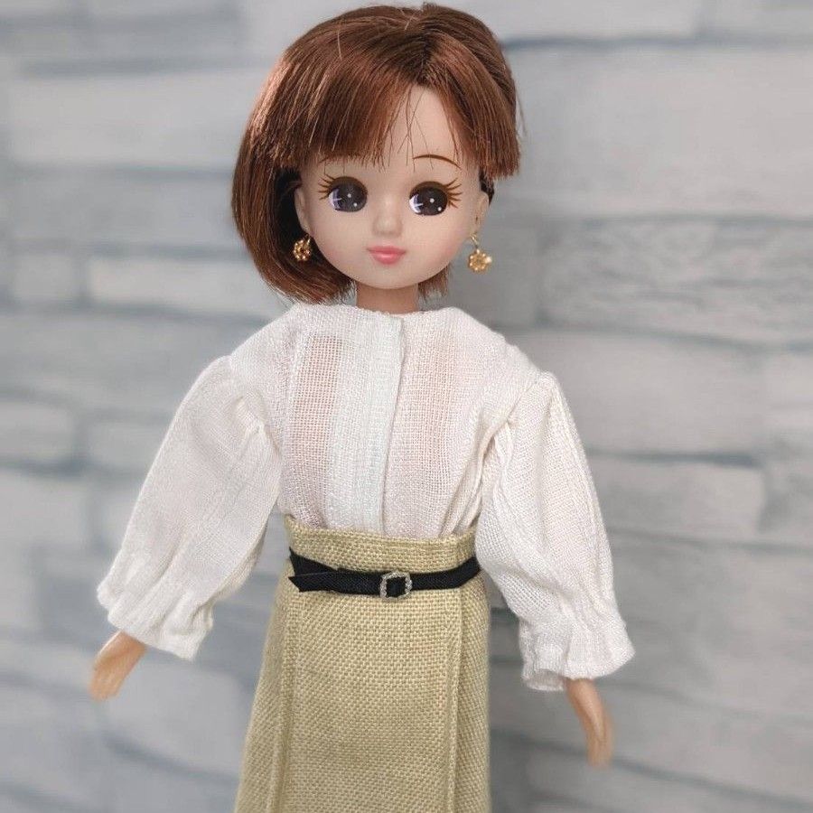 リカちゃん 服 洋服 ハンドメイド 着せ替え 手作りスカート 長袖 トップス アウトフィット