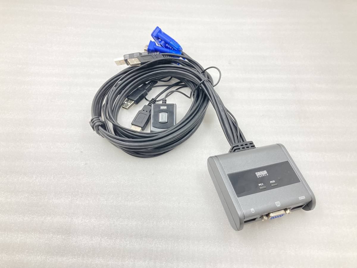 複数入荷　●SANWA SUPPLY SW-KVM2UUSN 手元スイッチ付き　中古動作品_画像1