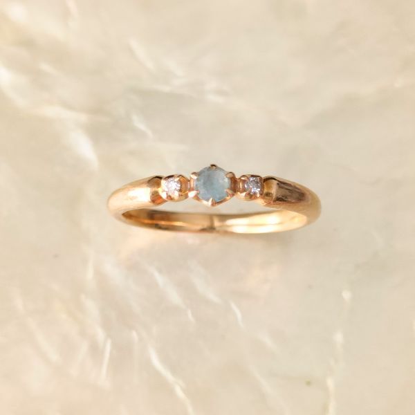 4℃　...　K18YG алмаз  кольцо  　 естественный камень  цвет  камень 　 кольцо  　 Sky  синий  　 алмаз 　 жёлтый  золотой 　 женский 　...　