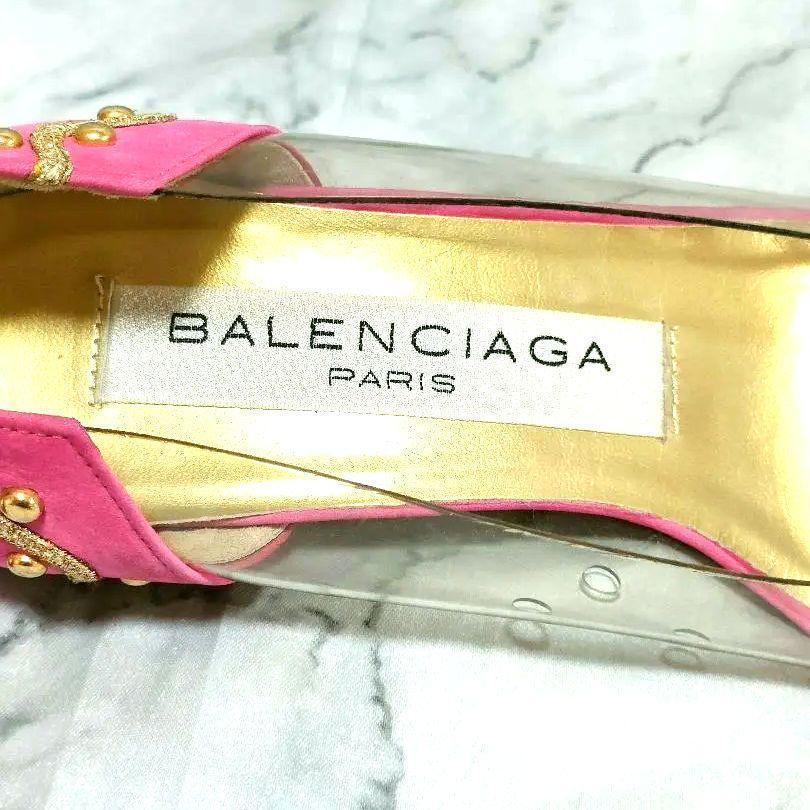  Balenciaga туфли-лодочки Pink Lady -s22.5cm редкий не использовался товар весна туфли-лодочки редкость замша 22.5 превосходный товар трудно найти товар обувь 