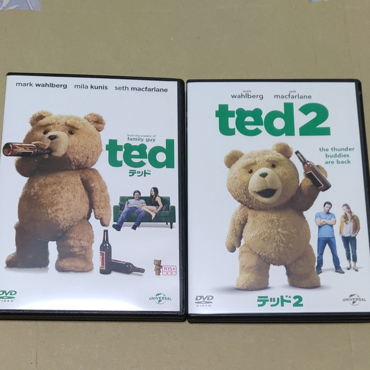 【中古映画2作】テッド①＆②／マークウォールバーグ　セスマクファーレン （監督、声優）吹替　有吉弘行　 DVD