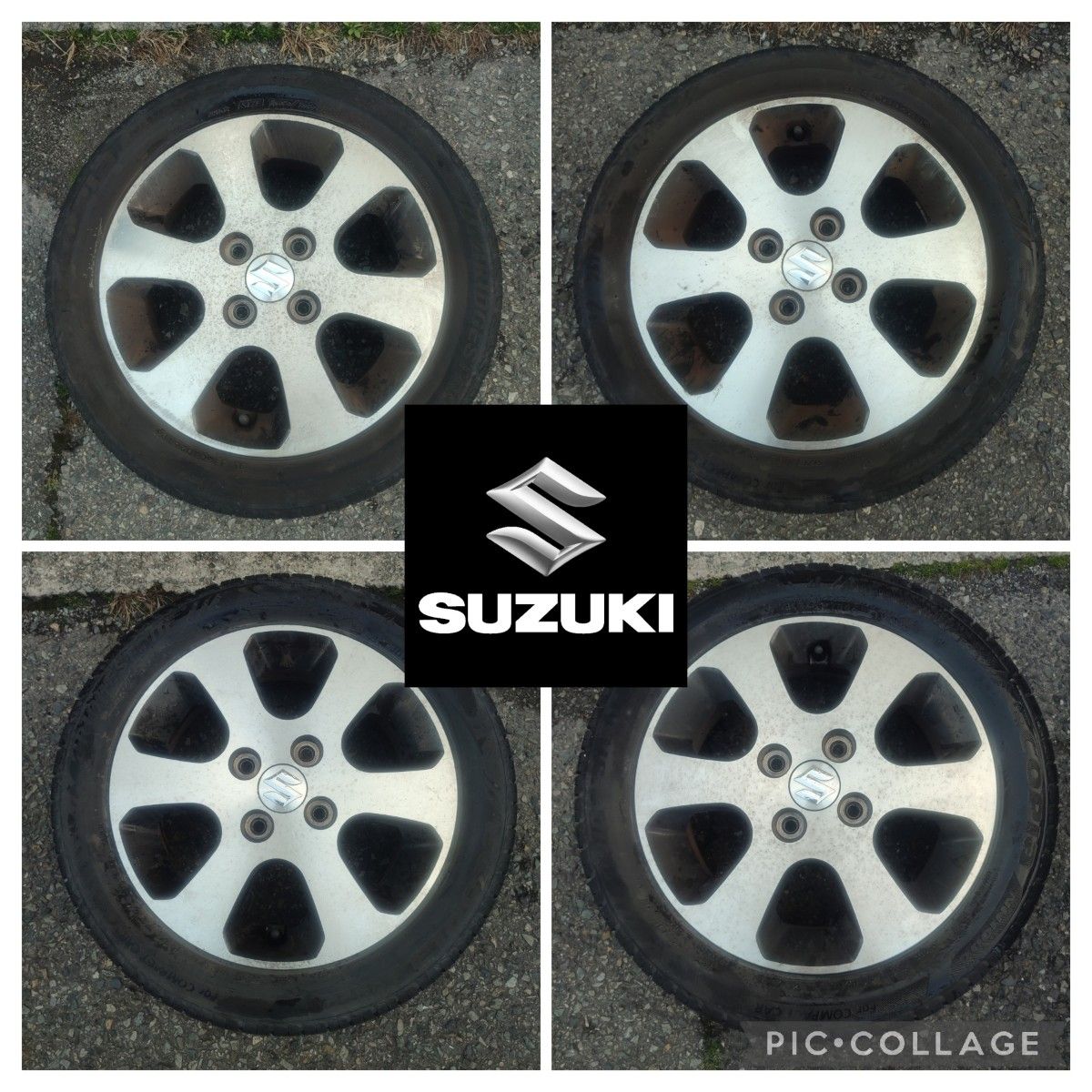 スズキワゴンR(CBA-MH22S)純正14インチアルミホイールと14インチタイヤ スズキワゴンR(CBA-MH22S)純正14インチアルミホイールと14インチタイヤ