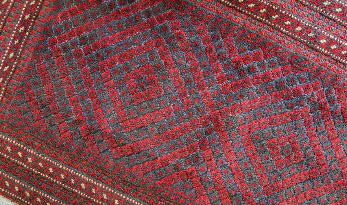 アフガニスタン　マシュワニキリム 130×82cm 手織り絨毯 ペルシャ絨毯 トライバル ラグ ギャッベ キリム_画像6