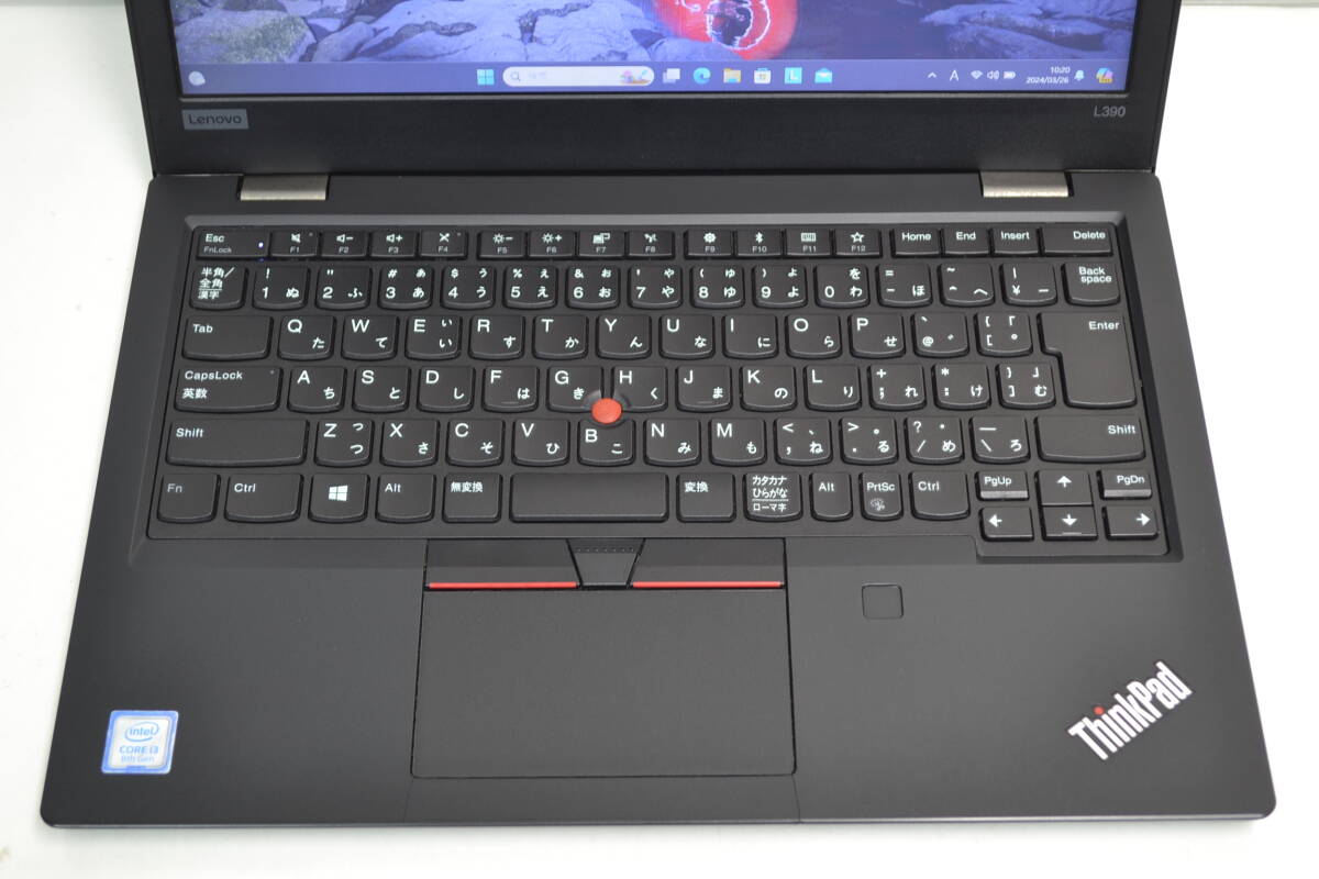 Lenovo ThinkPad L390 第8世代 Core i3-8145U 13.3インチ液晶 メモリー8G 128G SSD(M.2) Webカメラ Wifi Windows11_画像4