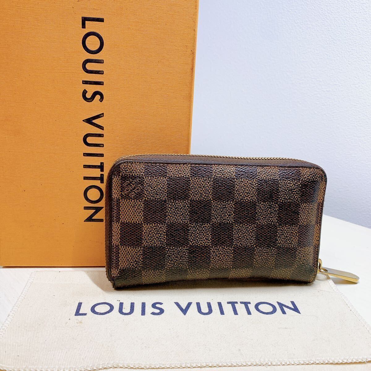 A040【美品】LOUIS VUITTON ルイヴィトン ダミエ 長財布 ジッピー・コンパクトウォレットN60028/MI0133_画像2