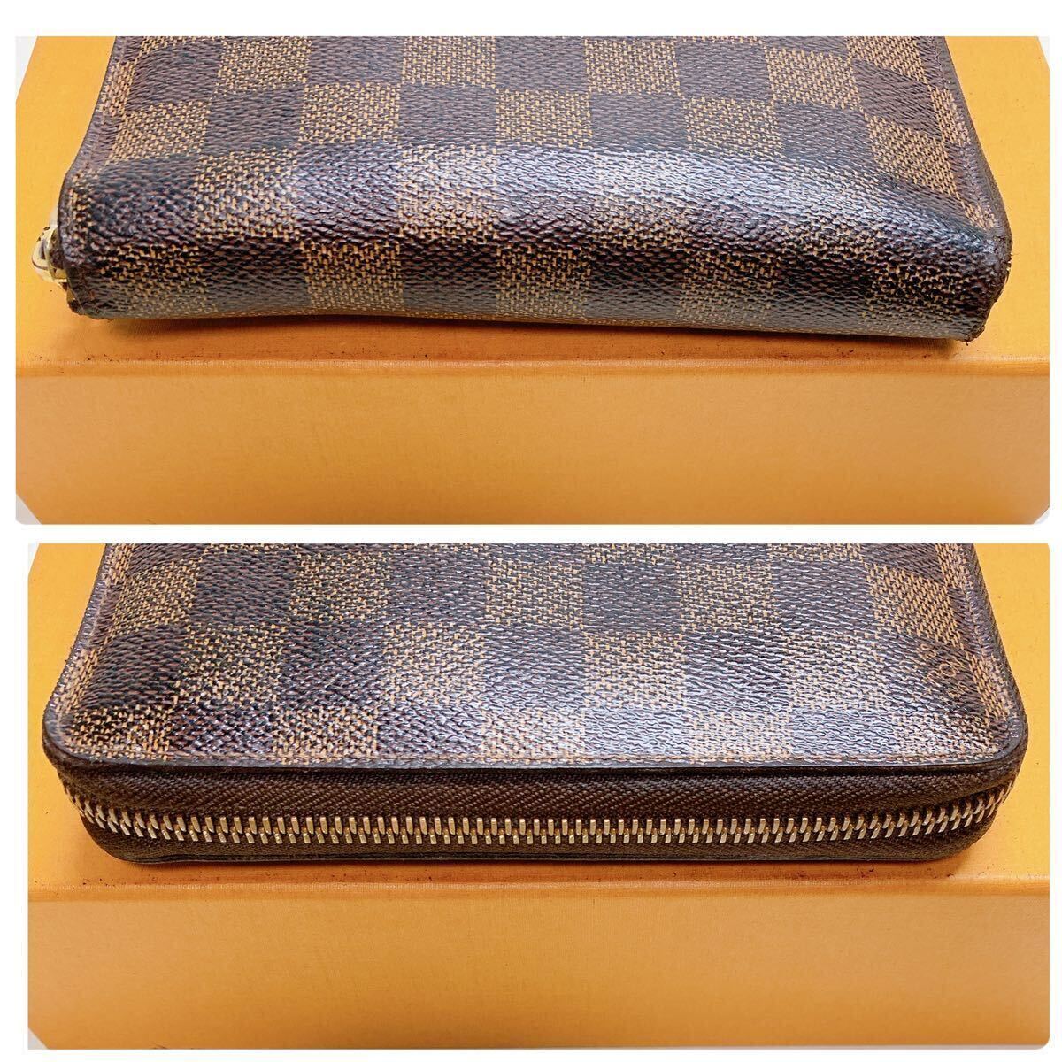 A040【美品】LOUIS VUITTON ルイヴィトン ダミエ 長財布 ジッピー・コンパクトウォレットN60028/MI0133_画像4