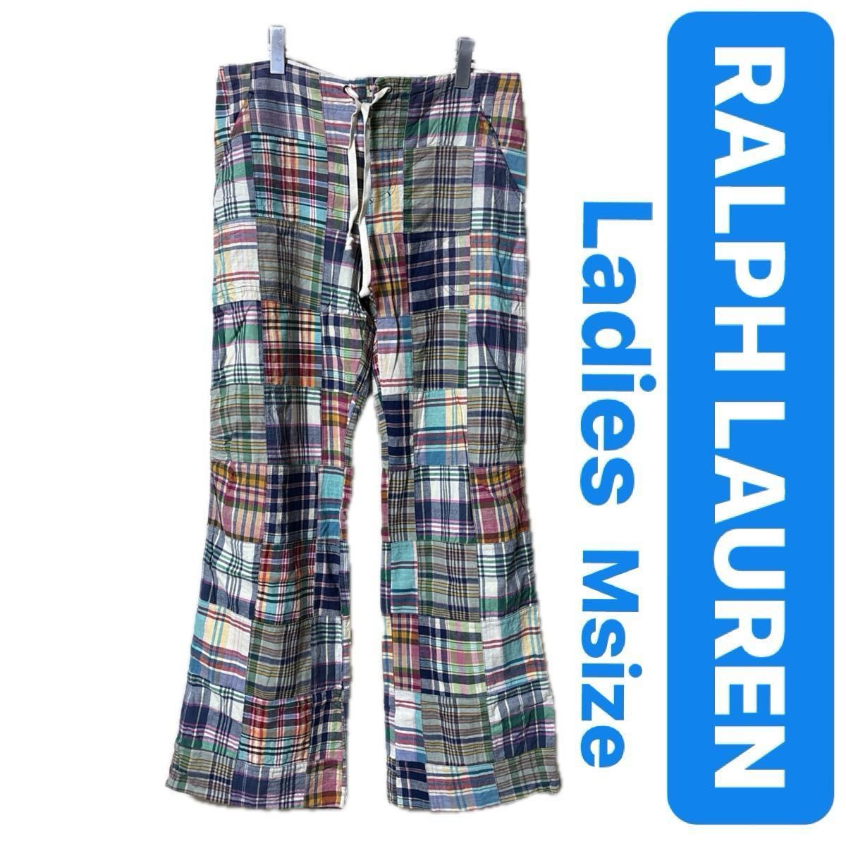 RALPH LAUREN チェック パッチワーク パンツ