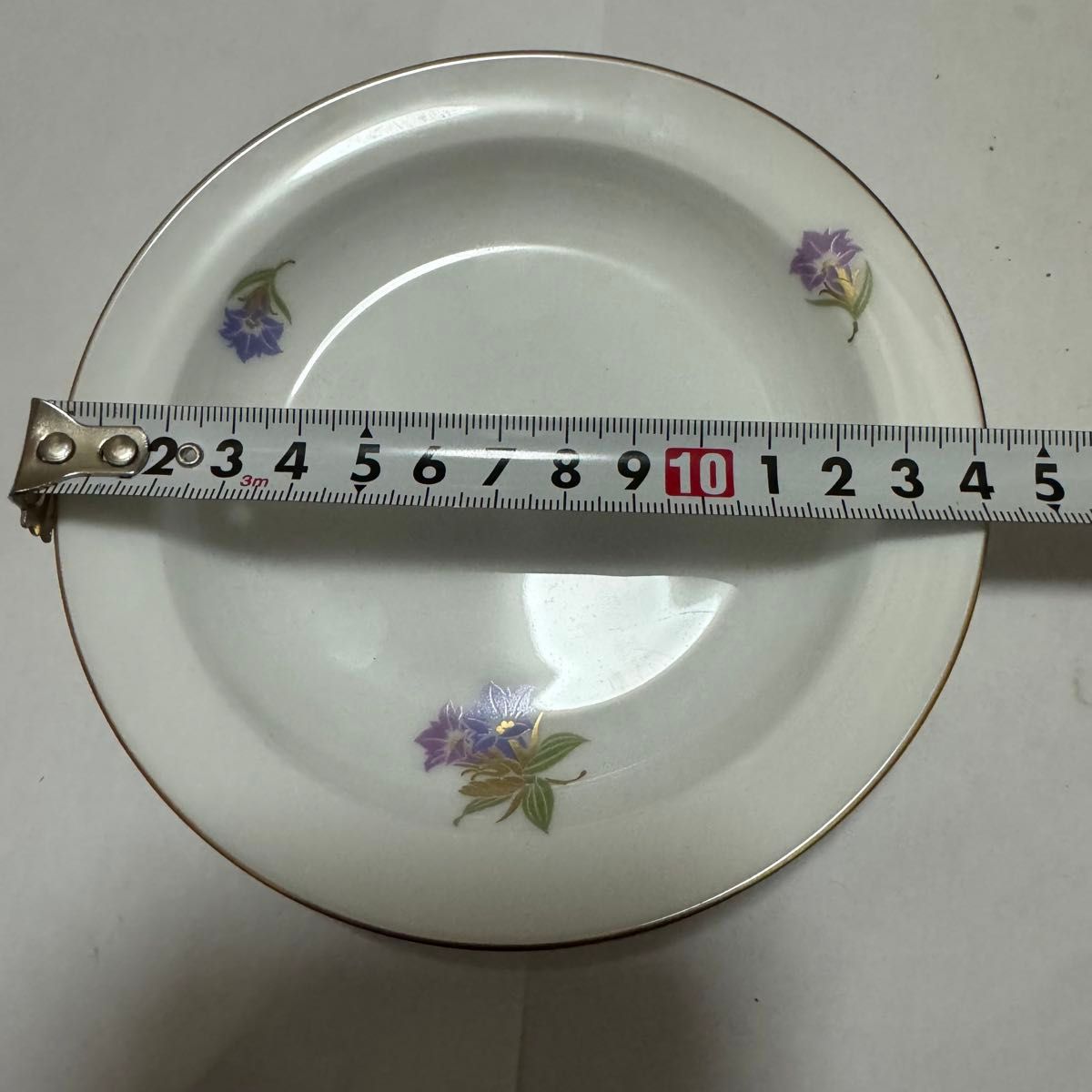 大倉陶園 小皿 紫 花 食器　キッチン　高級　14cm