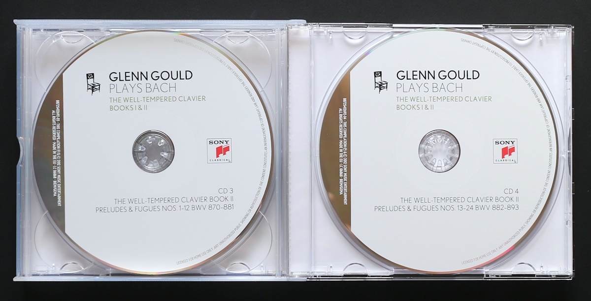 CD/4枚組/グレン・グールド/バッハ/平均律クラヴィーア曲集（全曲）/Glenn Gould/J.S. Bach/Well-Tempered Clavier/ピアノ_見本：実際にお届けするのは未開封品です