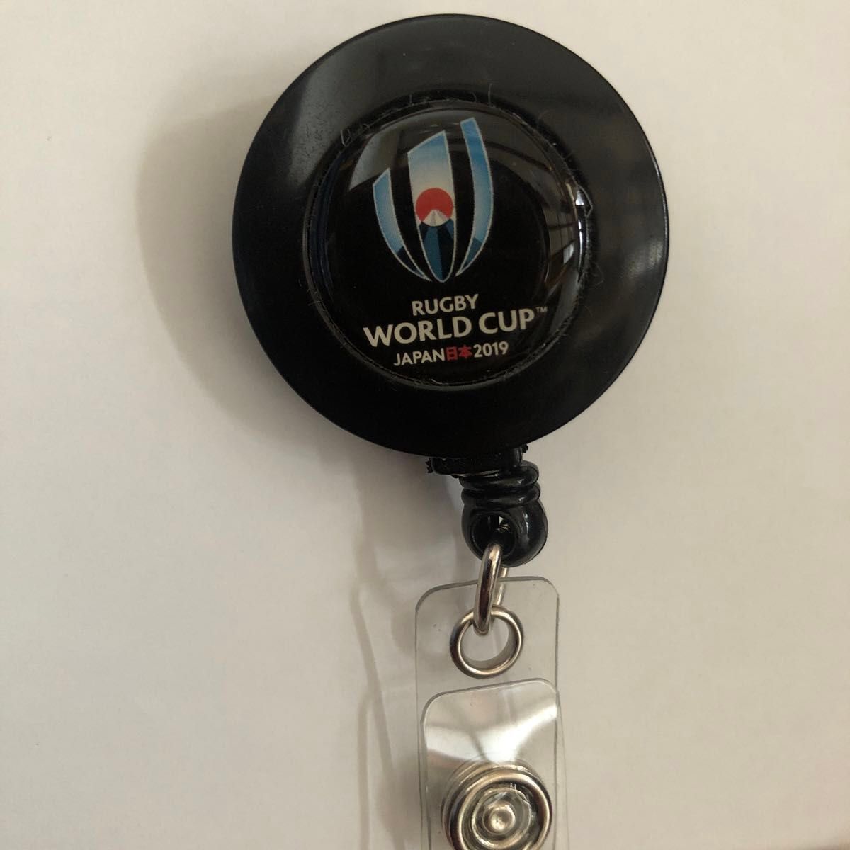 美品　ラグビー ワールドカップ 2019 キーリール・クリップ式ホルダー　ストラップ 伸縮キーホルダー 記念品 非売品コレクション