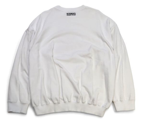  стандартный товар 18SS VETEMENTS White Embroidered zurich Sweatshirtvetomonchu-lihi. Logo тренировочный футболка Parker белый M JZ-4