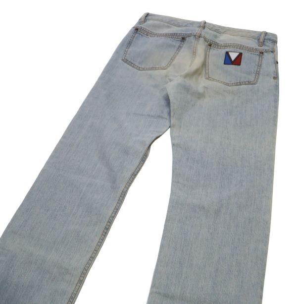 国内正規品 Louis Vuitton GASTON V MENS DENIM PANTS ルイヴィトン ガストンヴイ デニムパンツ ジーンズ アイスブルー 28インチ K-36_画像6