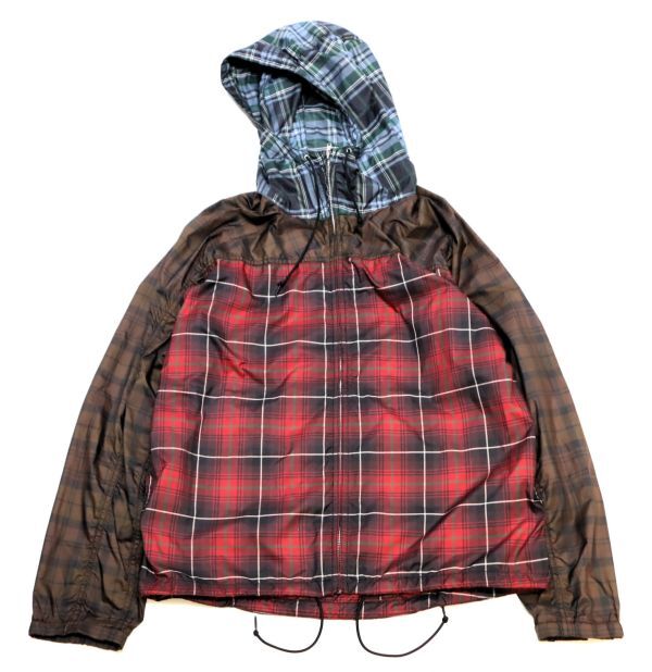 ARCHIVE 10AW COMME des GARCONS SHIRT マルチチェック ナイロンジップパーカー コムデギャルソンシャツ MULTI CHECK NYLON JACKET S JK-15_画像2