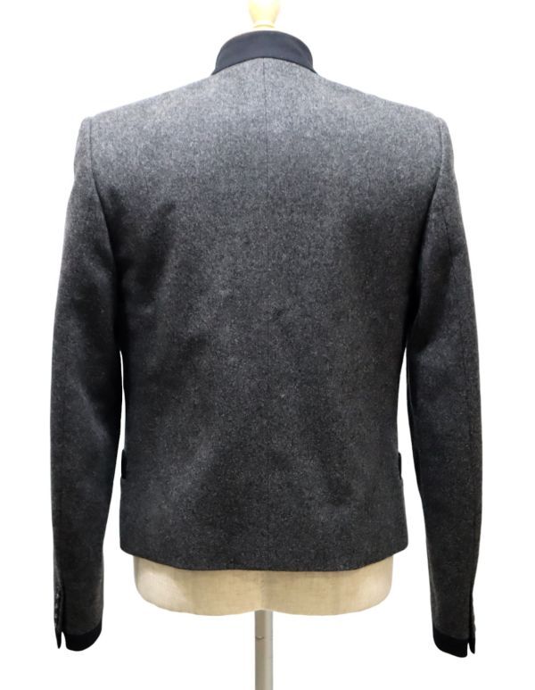 国内正規品 Dior HOMME エディ期 06AW 6HH1022921 スタンドカラーウールトリムジャケット ディオールオム WOOL JACKET グレー 44 M-16_画像7