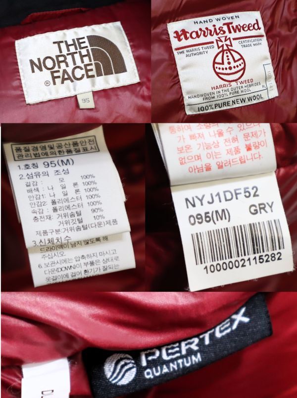 正規品 THE NORTH FACE× HARRIS TWEED NYJ1DF52 日本未発売 ウールダウンジャケット ノースフェイス×ハリスツイード M WOOL DOWN JZ-17の画像7