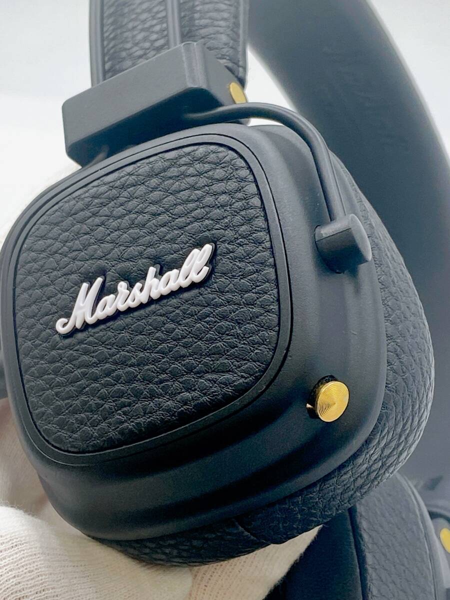 N35341 Marshall MAJOR Ⅲ マーシャル ワイヤレス ヘッドホン BLUETOOTH ブラック 箱 付属品あり_画像6