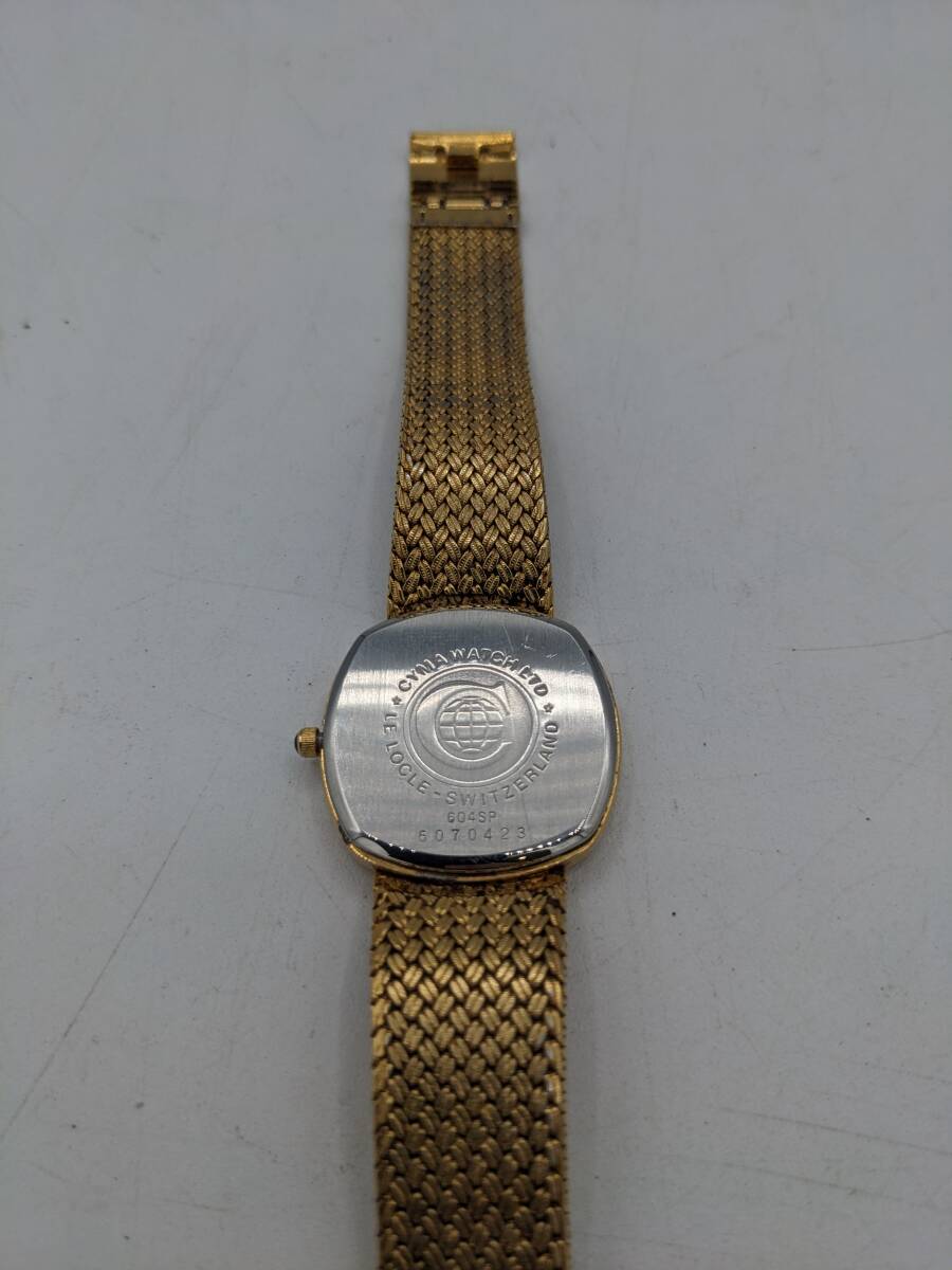 N33735 CYMA クォーツ 4Pダイヤ ゴールドカラー 腕時計 電池式 シーマ レディースウォッチ ファッション アクセサリーの画像10
