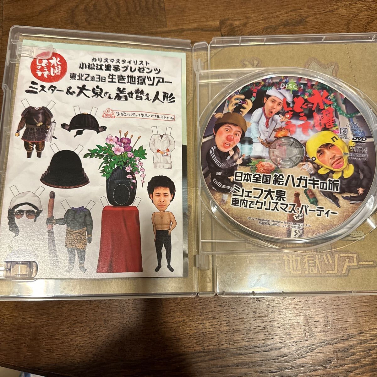 水曜どうでしょう DVD シェフ大泉車内でクリスマス パーティー 絵ハガキの旅 生き地獄ツアー 美品_画像2