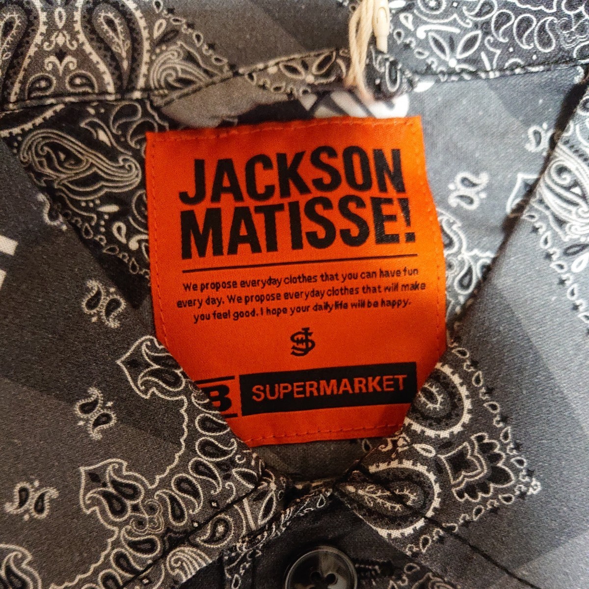 【未使用 最終格安スタート!】JACKSON MATISSE×BAYFLOW#ジャクソンマティス#ベイフロー#バンダナプリントシャツ#Lサイズ_画像5