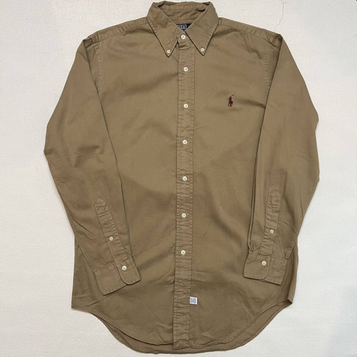 h410 90 年代 ラルフローレン ボタンダウン シャツ S vintage ビンテージ 90s ralph lauren BD shirt_画像1