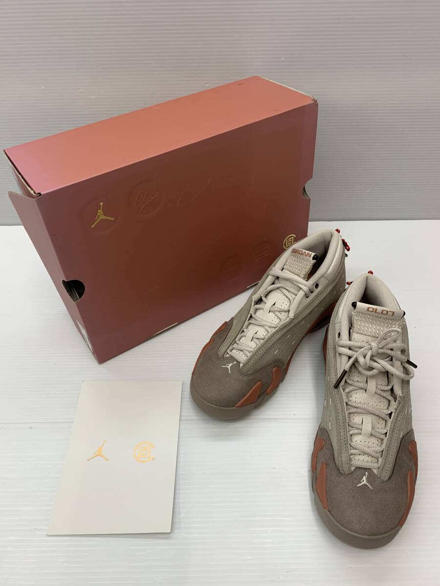 153-KB1921-100: Clot × Nike Air Jordan 14 Low Brown クロット × ナイキ エアジョーダン 14 ロー ブラウン 未使用品