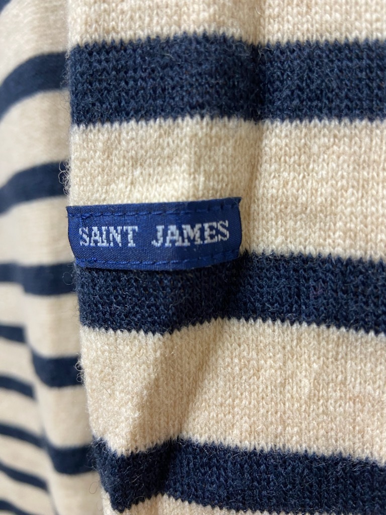 SAINT JAMES セントジェームス ウエッソン ボーダー 長袖ニット セーター バスクシャツ ウールコットン_画像4