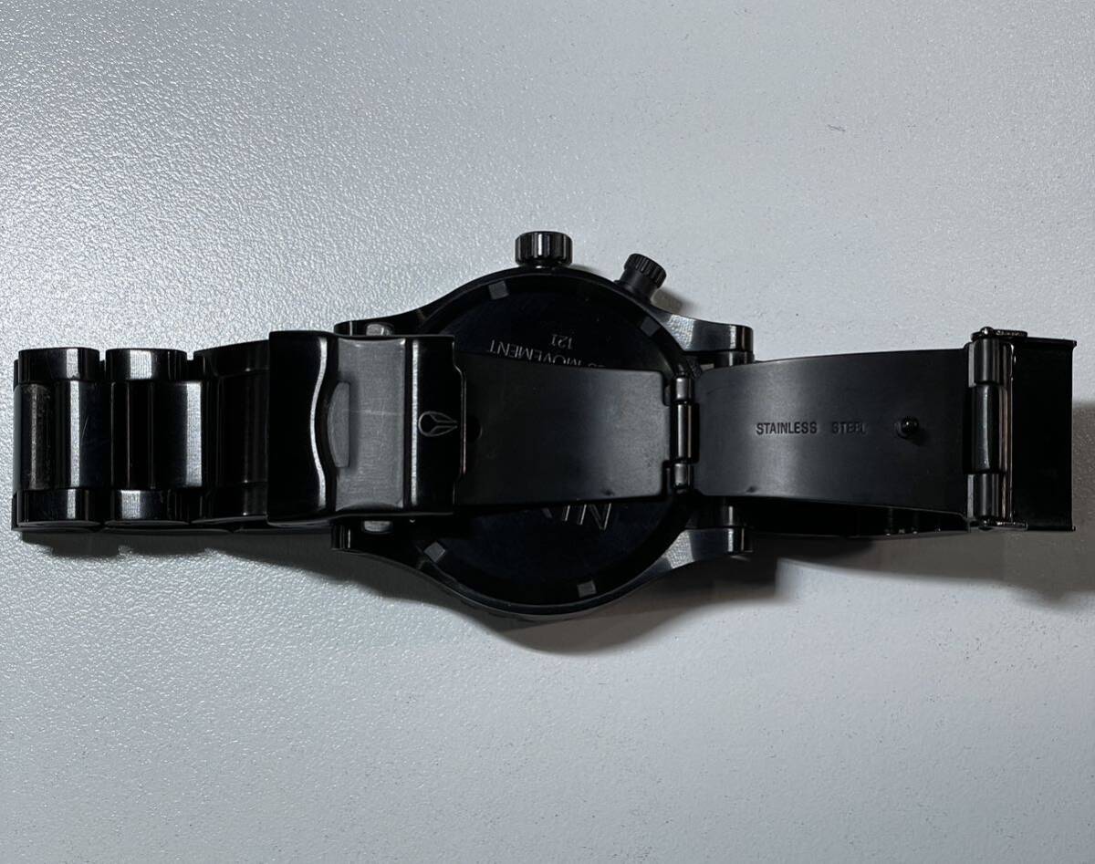 3-9★NIXON a035001 THE42-20 TIDE All Black オールブラック タイド クォーツ腕時計 メンズ レディース ユニセックス ニクソン 不動_画像9