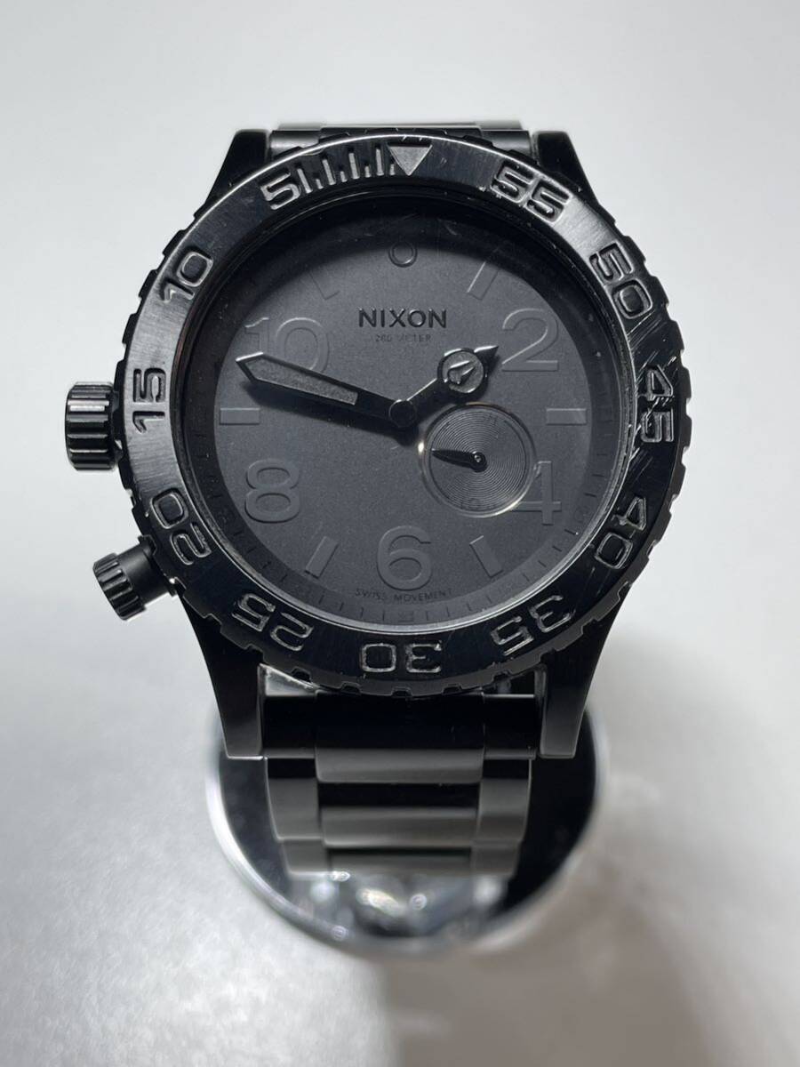 3-9★NIXON a035001 THE42-20 TIDE All Black オールブラック タイド クォーツ腕時計 メンズ レディース ユニセックス ニクソン 不動_画像1