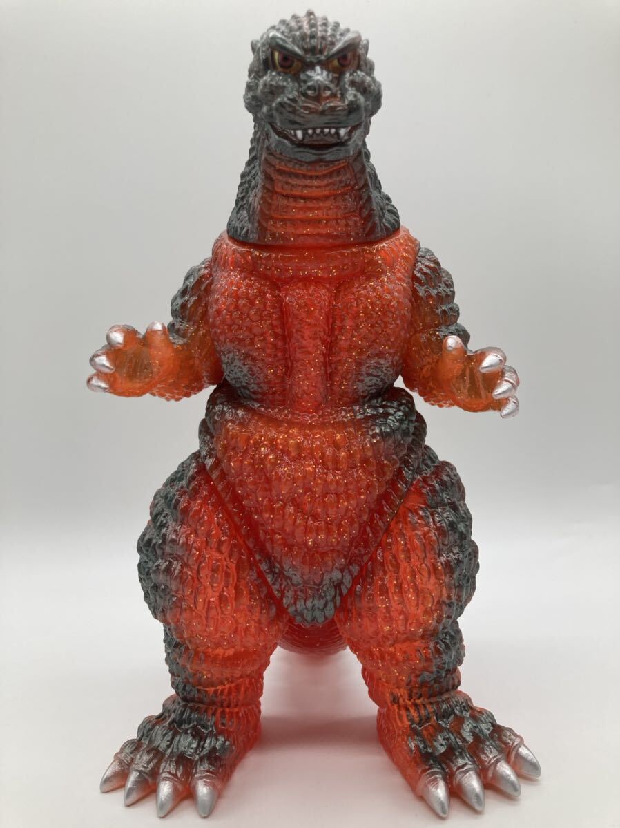 【1期】 マーミット ゴジラ デスゴジ ソフビ 東宝 怪獣 クリア オレンジ ラメ 世紀の大怪獣 GODZILLA / マルサン ブルマァク 絶版 限定_画像1