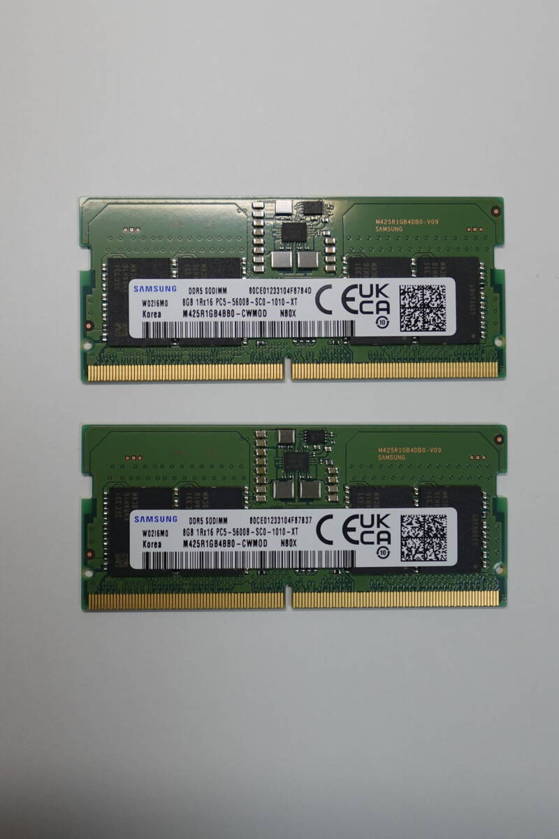 【8GB x 2枚組】SAMSUNG ノートPC用メモリ DDR5 SODIMM PC5-5600B 16GB_画像1