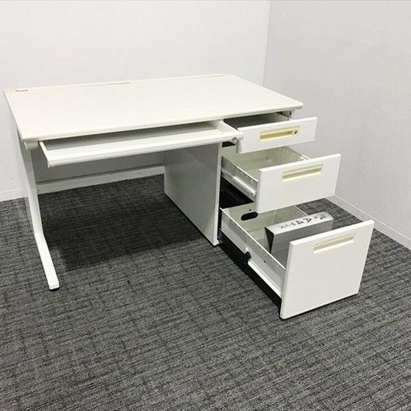  с ящиками с одной стороны стол с ящиками с одной стороны стол Lynn машина ширина 1200× офис стол офисный стол Nike белый б/у DK-864883C