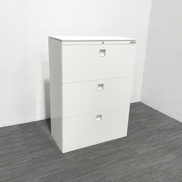 書庫 ラテラル 3段 オカムラ ホワイト 中古 CL-857830B 書庫 ラテラル 3段 オカムラ ホワイト 中古 CL-857830B