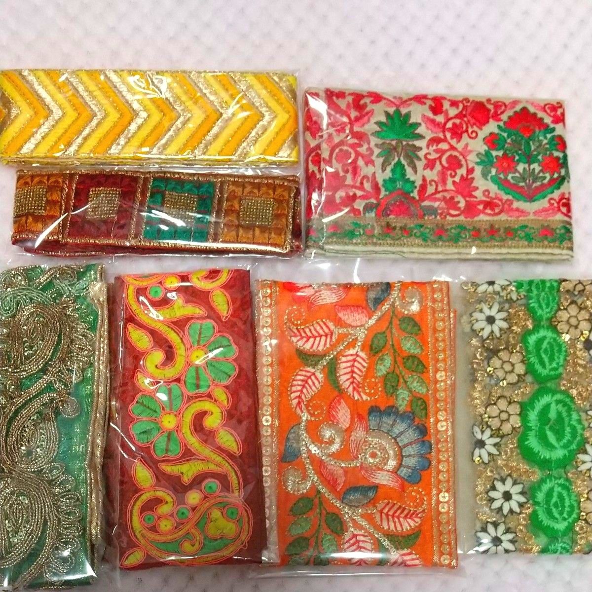 インド刺繍リボン アンティーク アソート インドレース アソートパック 卸売価格 初出し 刺繍生地 インドリボン ラトカン