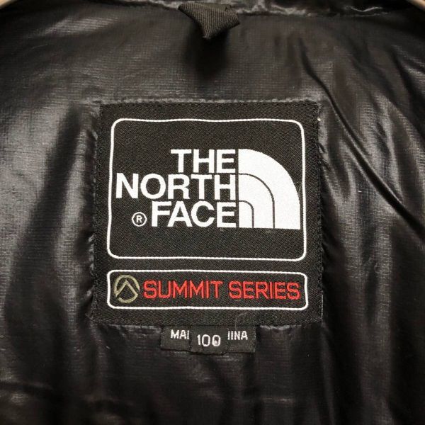 ノースフェイス THE NORTH FACE ダウンジャケット L ブラック アウトドア 刺繍ロゴ メンズ アウター SUMMIT SERIESの画像5