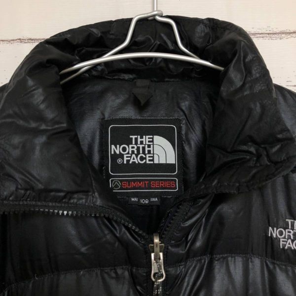 ノースフェイス THE NORTH FACE ダウンジャケット L ブラック アウトドア 刺繍ロゴ メンズ アウター SUMMIT SERIESの画像8