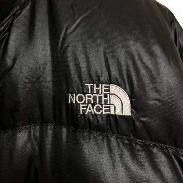 ノースフェイス THE NORTH FACE ダウンジャケット L ブラック アウトドア 刺繍ロゴ メンズ アウター SUMMIT SERIESの画像2