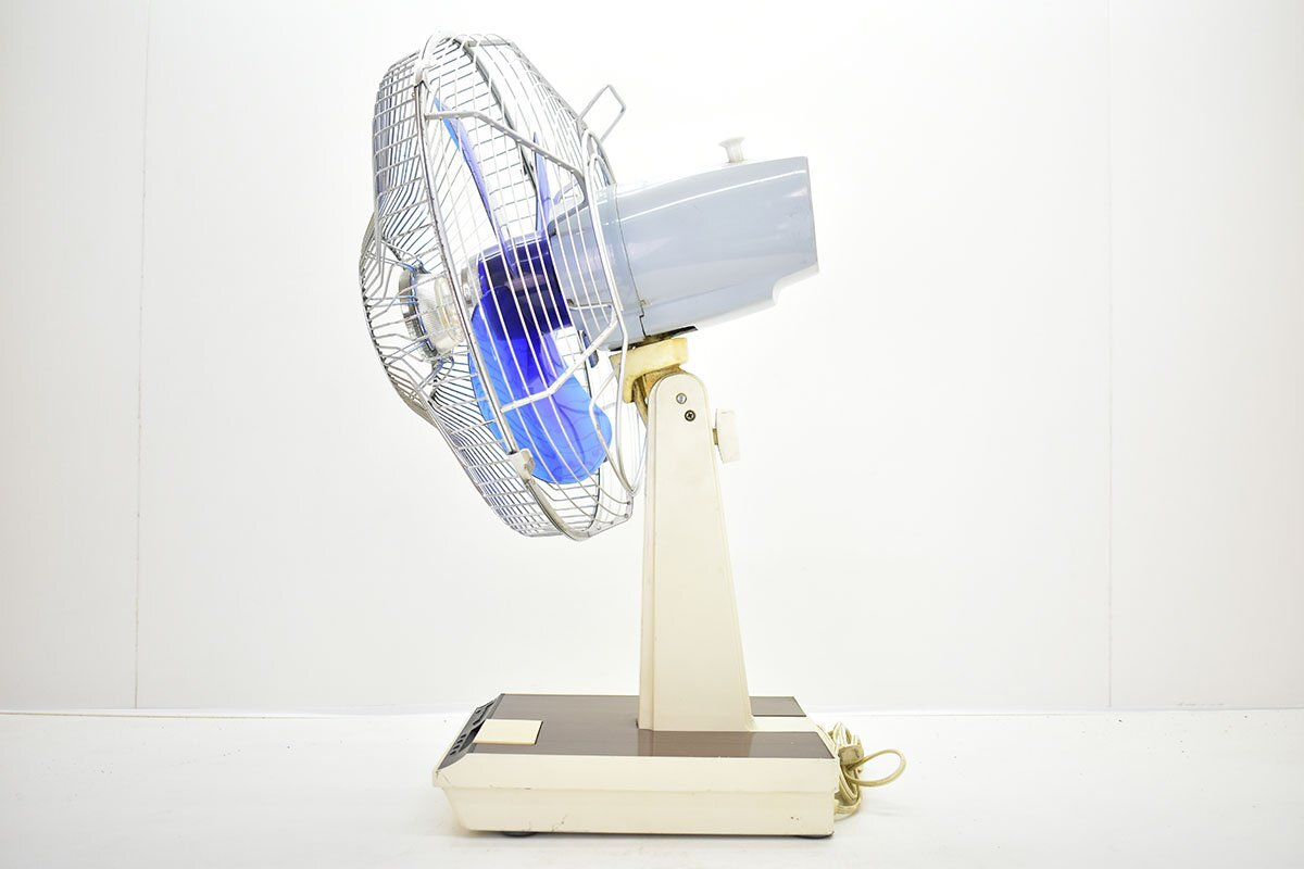 National F-30CH 30cm 3枚羽根 扇風機 木目調[ナショナル][白鳥][王冠ロゴ][ELECTRIC FAN][アンティーク][昭和レトロ][当時物]10M_画像4