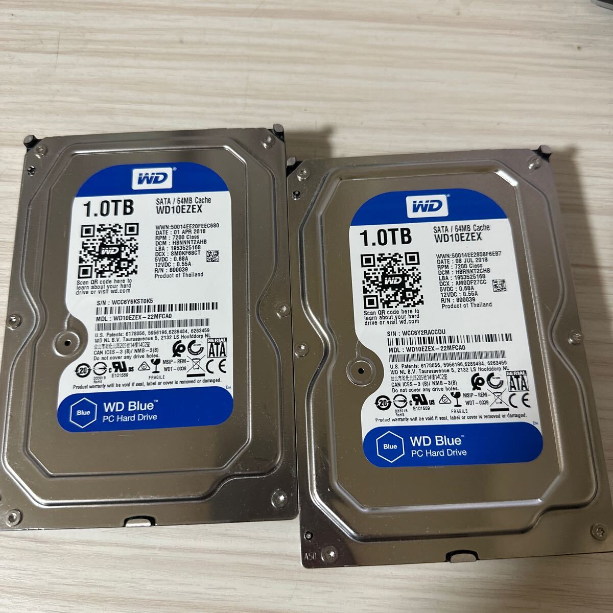 B21/22:◇動作保証/◆使用0時間 WDC SATA 3.5インチHDD SATA 1TB WD10EZEX-00BN5A0