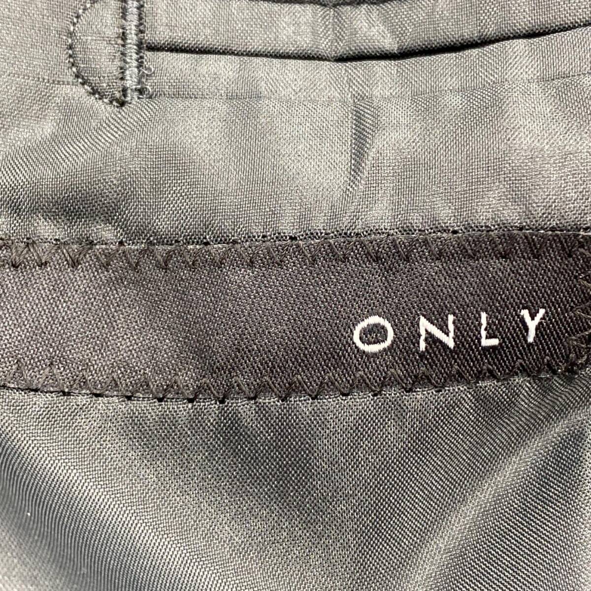 ONLY オンリー ウール100％　ストライプ　ジャケットパンツスーツ スーツ size175A/グレー メンズ_画像7