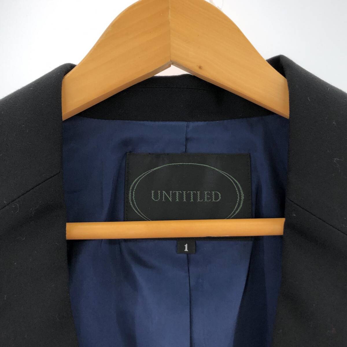 UNTITLED アンタイトル テーラードジャケット size1/黒 レディース_画像3