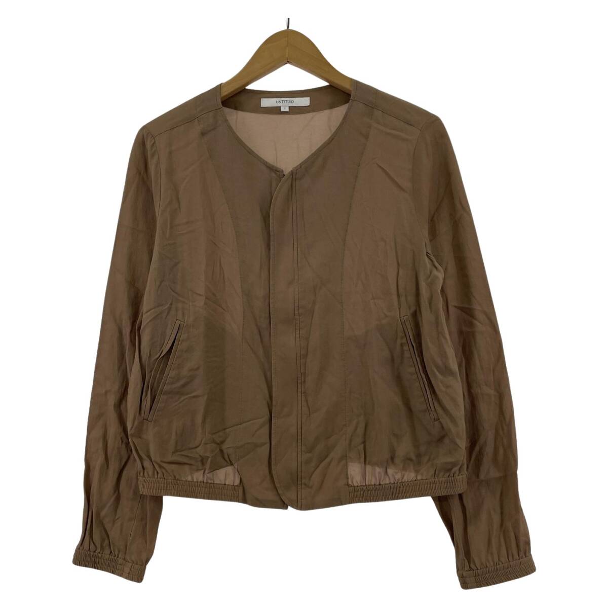 yu. пачка OK UNTITLED Untitled блузон жакет size3/ оттенок коричневого женский 